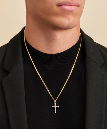 Micro Studded Cross Pendant