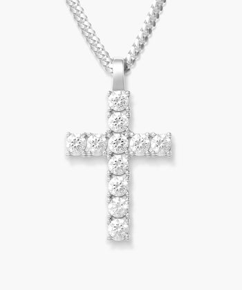 Micro Studded Cross Pendant