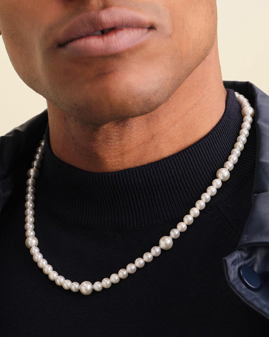 Offset Pearl Necklace - Image 2/2