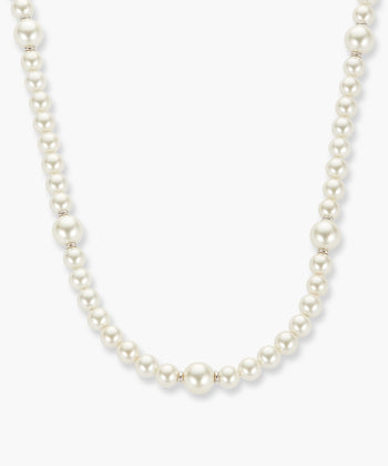 Offset Pearl Necklace