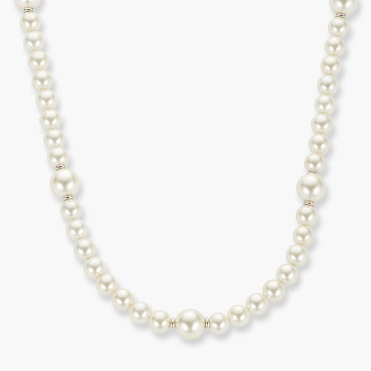Offset Pearl Necklace - Image 1/2