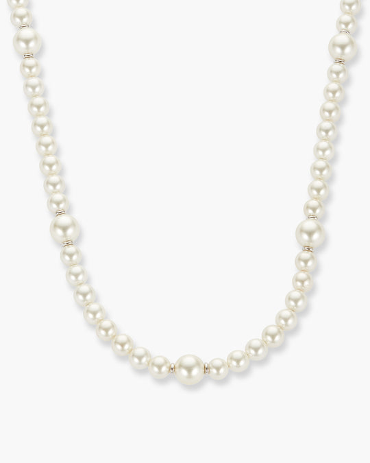 Offset Pearl Necklace - Image 1/2