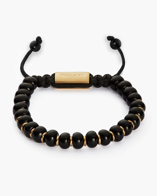 Onyx Beaded Bracelet  Gold - Image 1/7