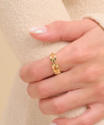 Women's Paperclip Ring - Gold
