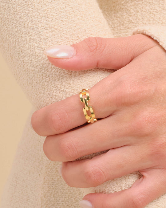 Women's Paperclip Ring - Gold - Image 2/2