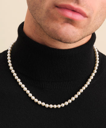 Pearl Rondelle Necklace - 6mm