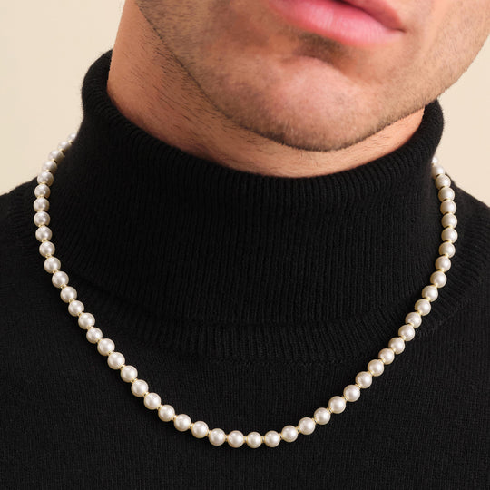 Pearl Rondelle Necklace - 6mm - Image 2/2