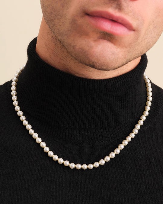 Pearl Rondelle Necklace - 6mm - Image 2/2