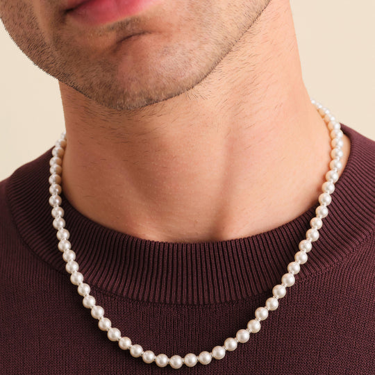 Pearl Rondelle Necklace - 6mm - Image 2/2