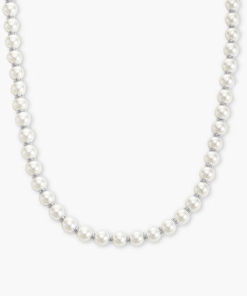 Pearl Rondelle Necklace - 6mm