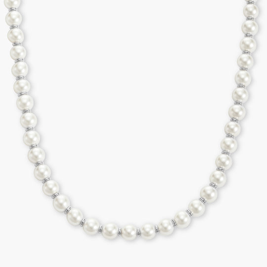 Pearl Rondelle Necklace - 6mm - Image 1/2