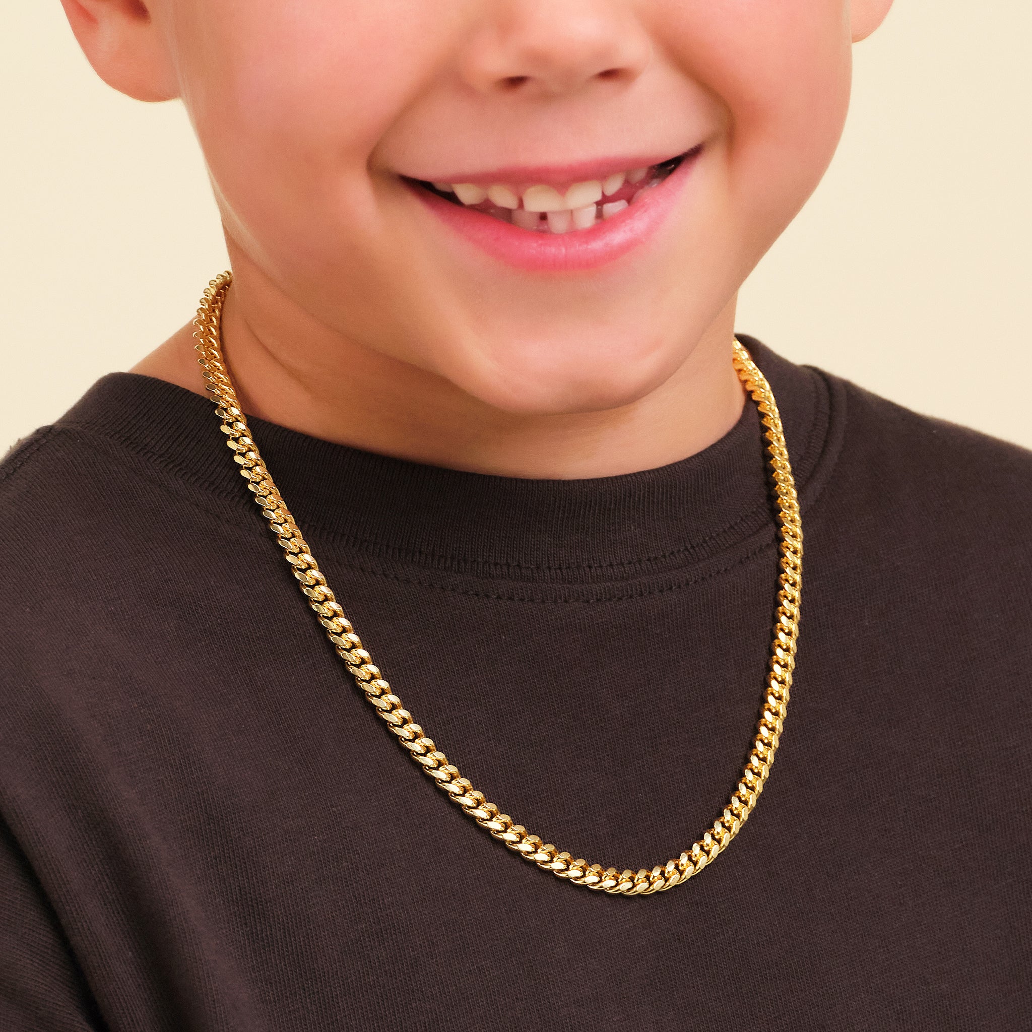 Kids' Cuban Link Necklace 18in / Silver