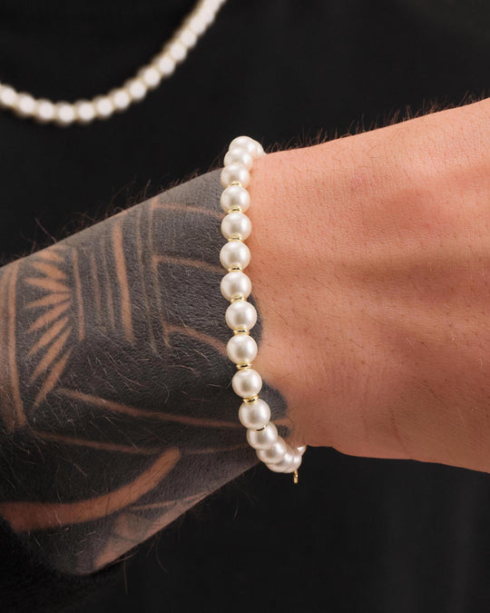 Pearl Rondelle Bracelet - 6mm - Image 2/2