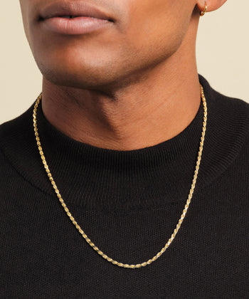 Solid Gold Rope Chain - 3mm