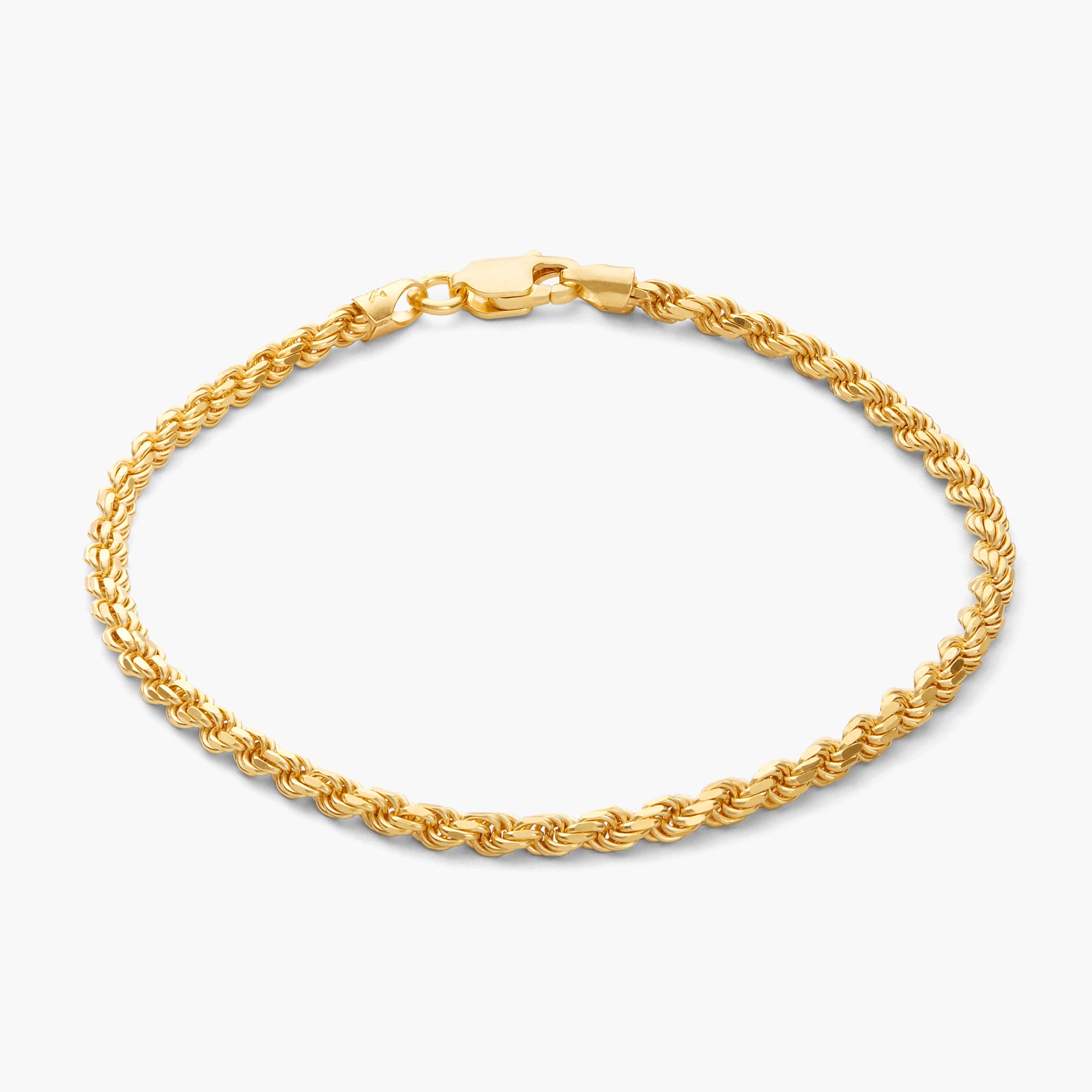 Gold Cuban + Rope Bracelet - 5mm