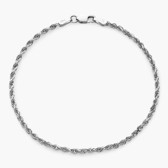 4.36ct 14k White Gold Pavé Cuban Bracelet