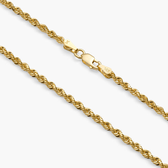 Solid Gold Rope Chain  2mm - Image 5/7