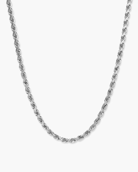 White Gold Rope Chain - 2mm - Image 1/2