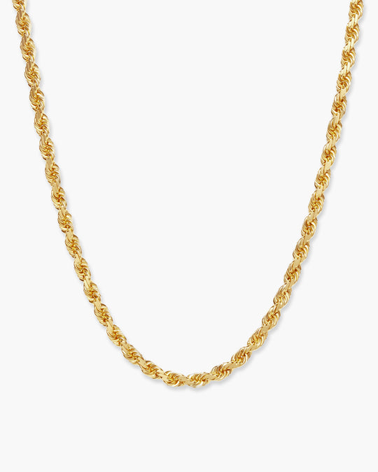 Solid Gold Rope Chain - 3mm - Image 1/2