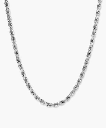 White Gold Rope Chain - 3mm