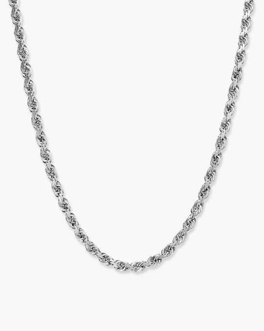 White Gold Rope Chain - 3mm - Image 1/2