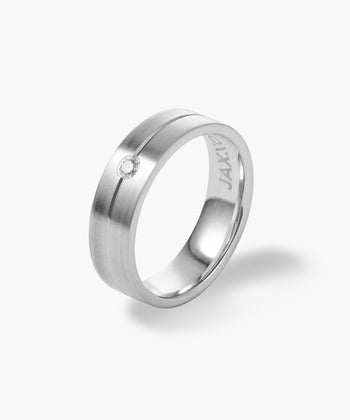 Picture of Single Stud Tungsten Band - Silver