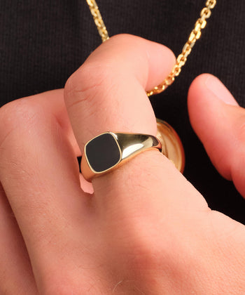 Square Signet Ring - Gold