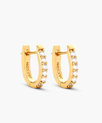 Studded Huggie Earrings - Gold