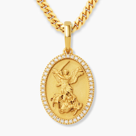 Studded St. Michael Pendant - Image 1/2