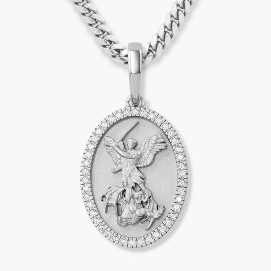 Studded St. Michael Pendant - Image 1/2