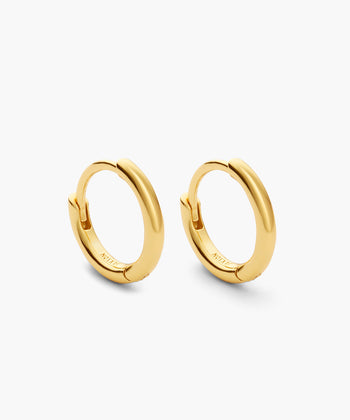 Thin Hoop Earrings - Gold