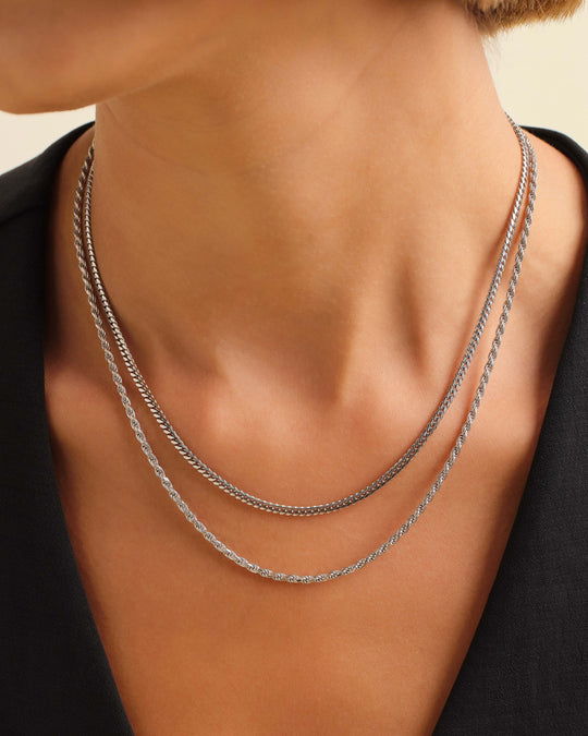 Women's Cuban Link + Rope Chain Stack - Image 2/2