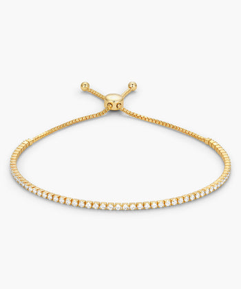 Women's Adjustable Tennis Bracelet - Gold