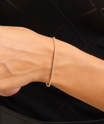 Women's Adjustable Tennis Bracelet - Gold