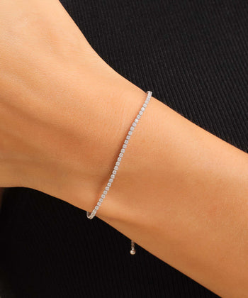 Picture of Women's Adjustable Tennis Bracelet - Silver