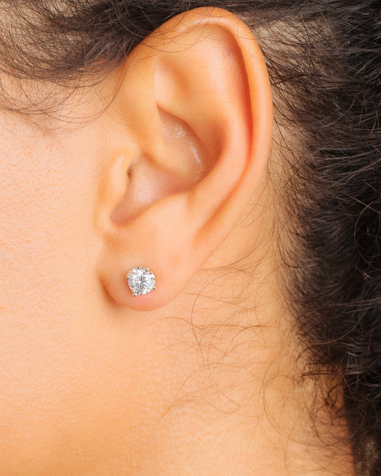 Women's Classic Stud Earrings - Silver - Image 2/2