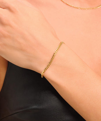 Picture of Women's Cuban Link Bracelet - 3mm