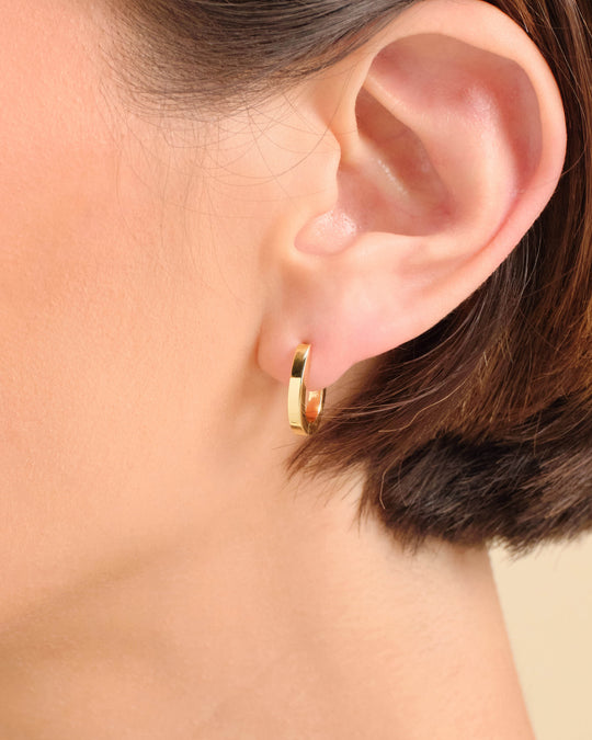 Women's Huggie Earrings - Gold - Image 2/2