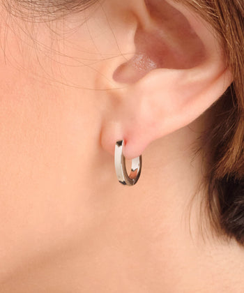 Picture of Women's Huggie Earrings - Silver