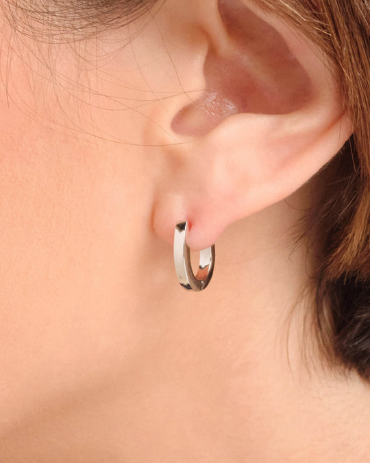 Women's Huggie Earrings - Silver - Image 2/2