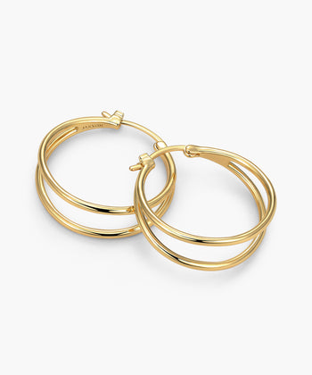 Picture of Women's Split Hoop Earrings - Gold