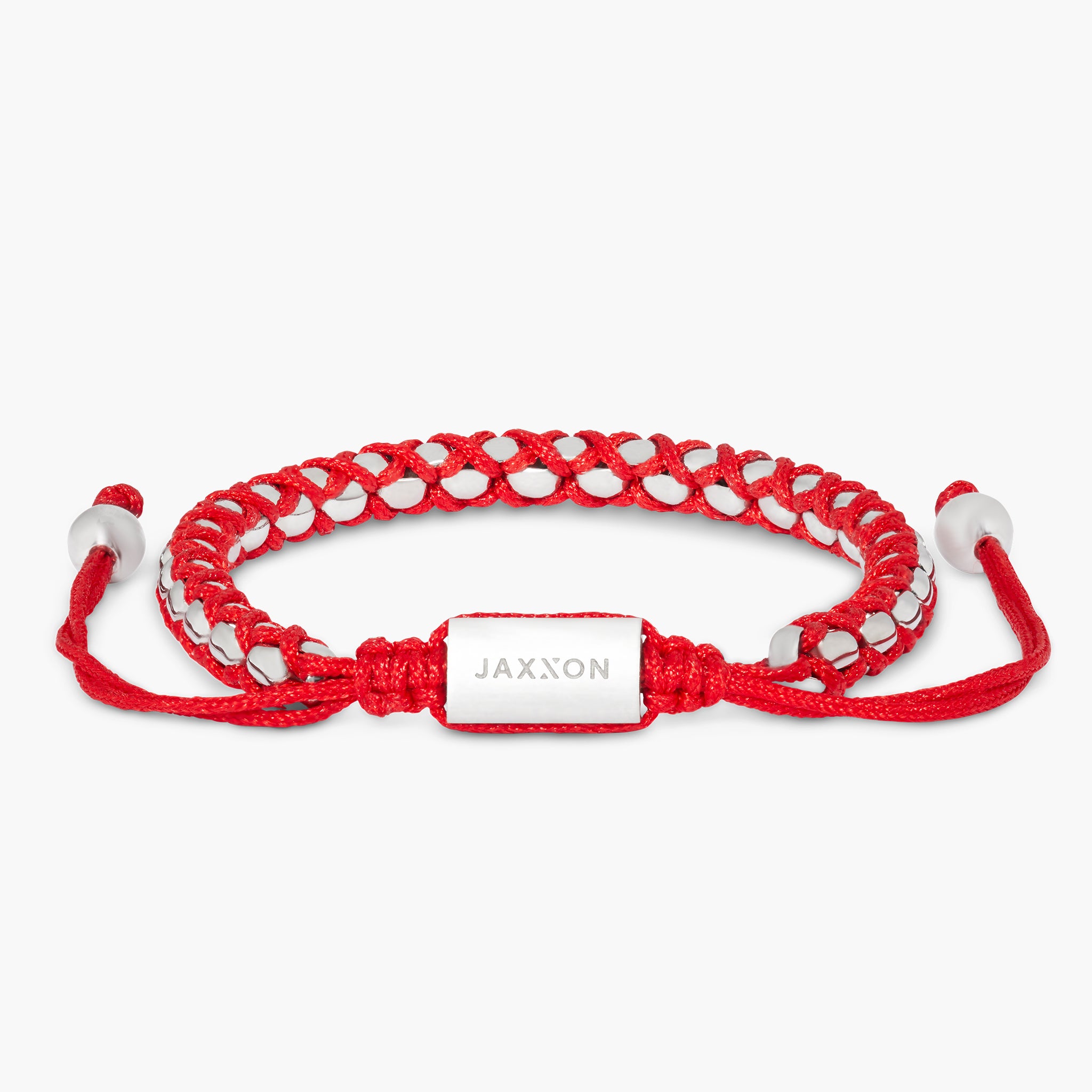 JAXXON Red Woven Bracelet | Size Perfect Fit Adjustable