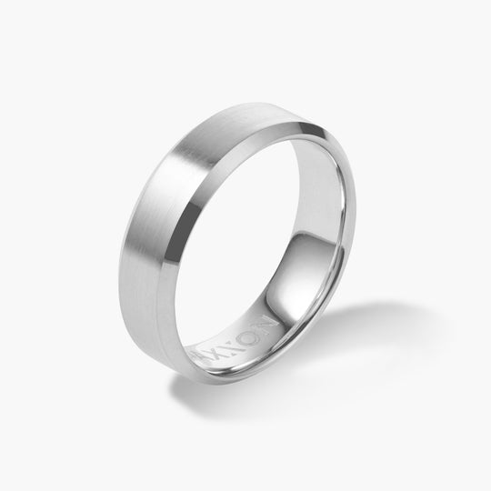 Beveled Tungsten Band  Silver - Image 5/7