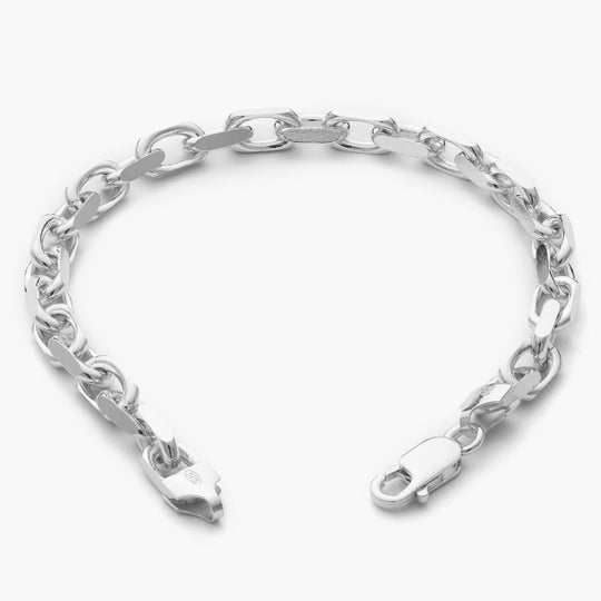 Cable Bracelet - 6mm - Men's Silver Chain Bracelet - JAXXON