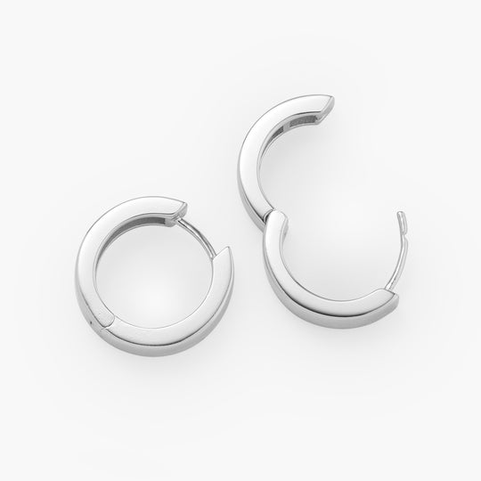 Classic Hoop Earrings - Men's Classic Silver Hoops - JAXXON