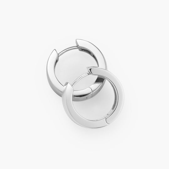 Women's Classic Hoop Earrings  Silver - Image 5/6