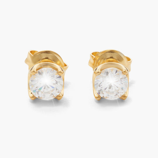 Women's Classic Stud Earrings  Gold - Image 4/6