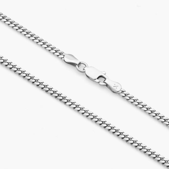 Men's Silver Cuban Link Chain in 3mm