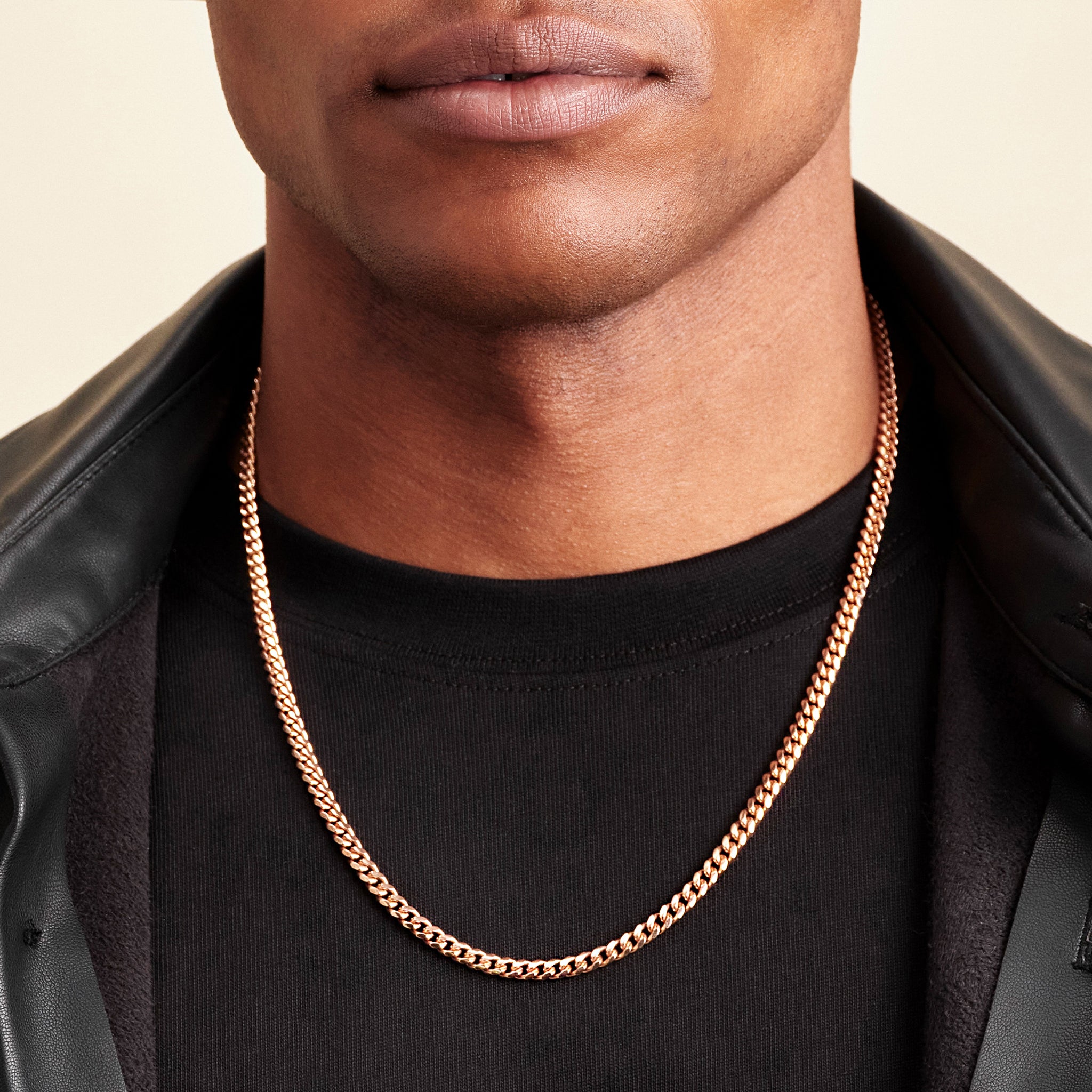 Miami Cuban Link Chain Necklace / Bracelet Rose Gold Plated