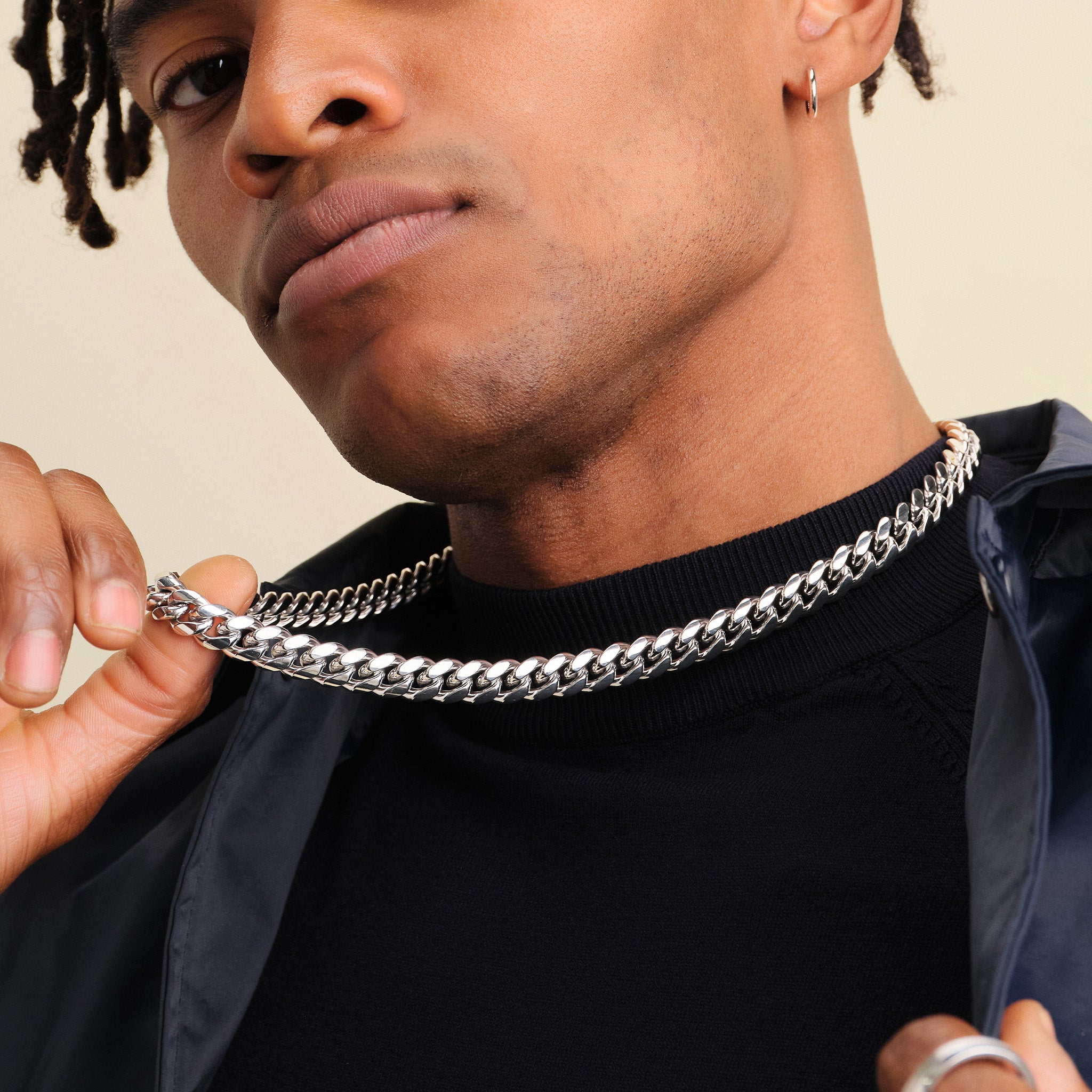 JAXXON 10mm Cuban Link Silver Chain | 22